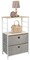 Sorbus Nightstand 2-Drawer Shelf Storage - Bedside Furniture & End Table Chest Dresser with Steel Frame, Wood Top & Easy Pull Fabric Bins for Home, Bedroom, Closets, Bathroom, Office & College Dorm